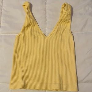 Yellow Ribbed Tank